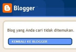 Blog Saya Dihapus Blogger !!