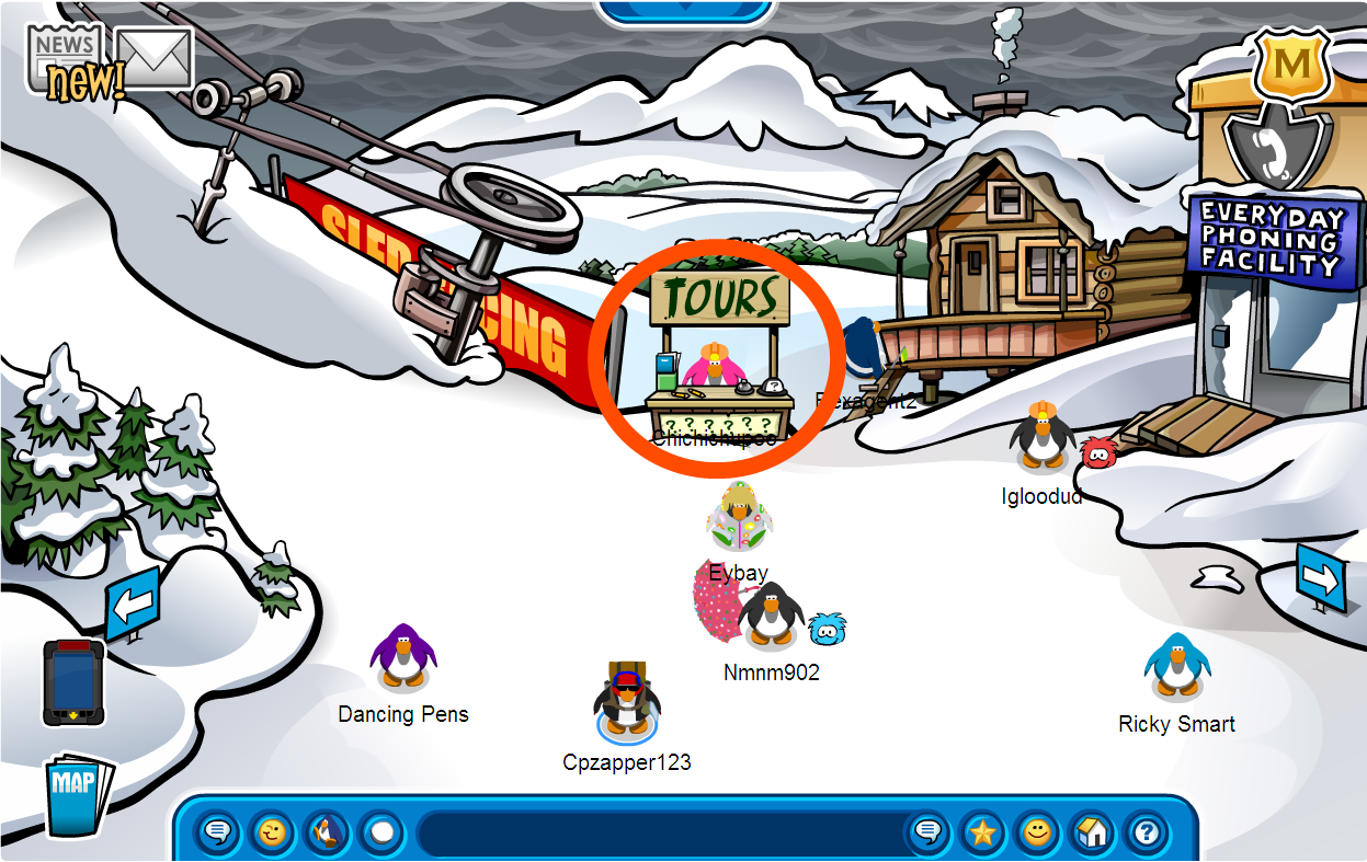 The Club Penguin Fire! How to a Tour Guide!
