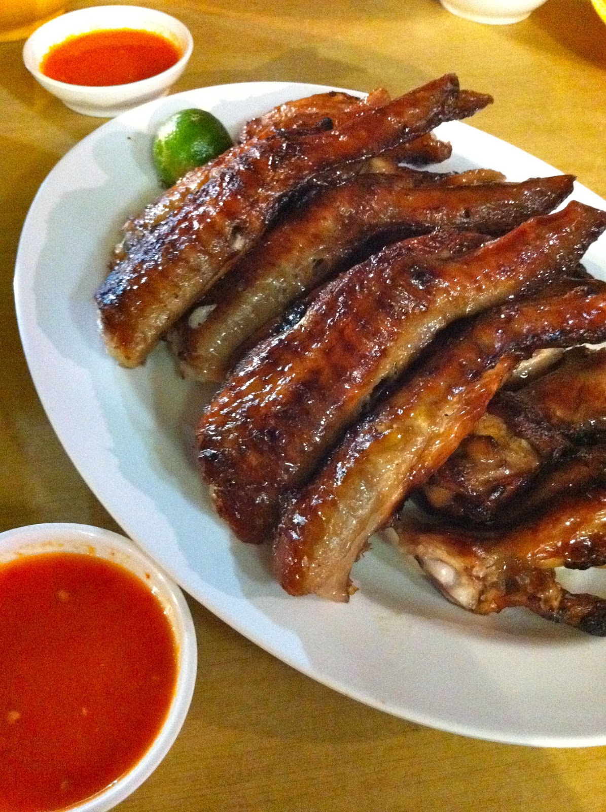 Singapore Food Adventures BBQ chicken wings at Huat Huat bbq