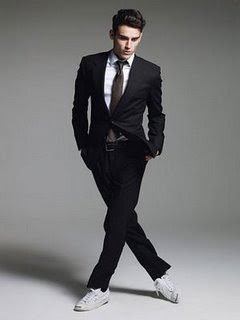 black suit with converse