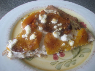 roasted butternut squash, prosciutto and caramelized onion white pizza