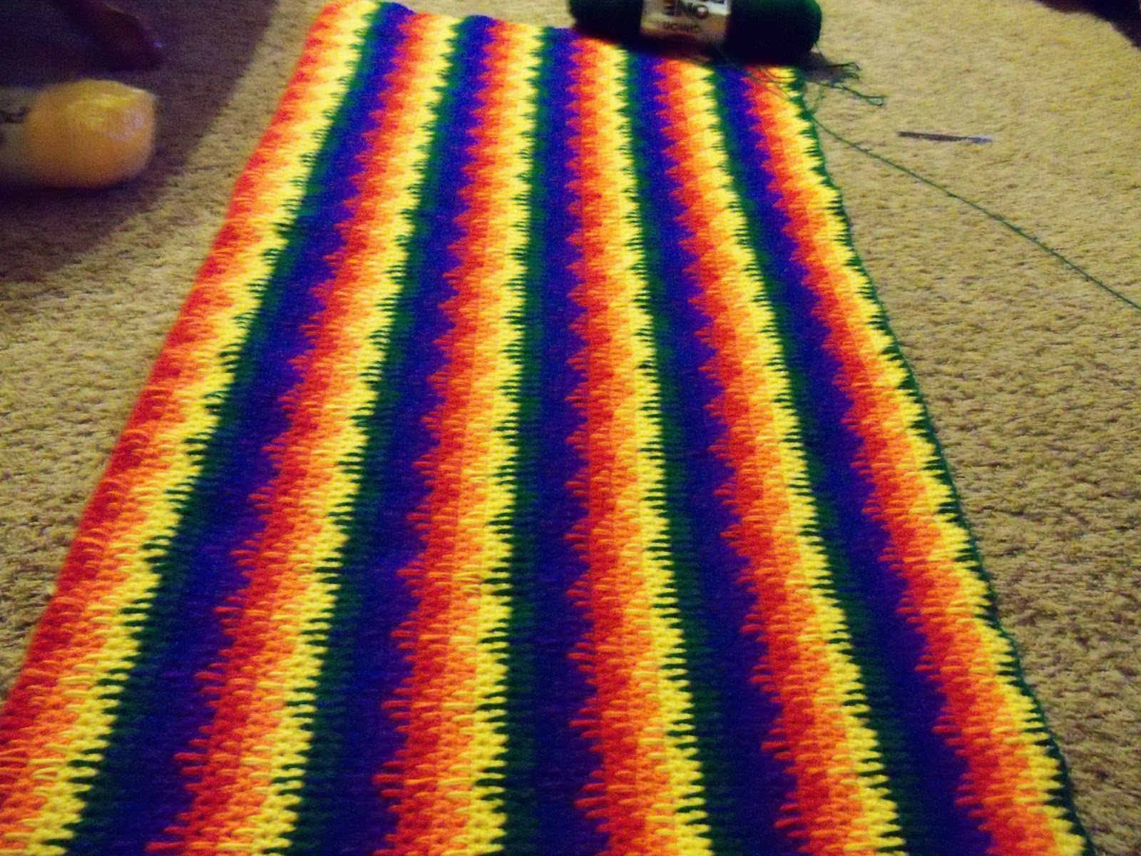 Mikki's Crochet and Crafts.: 12-1 Rainbow afghan