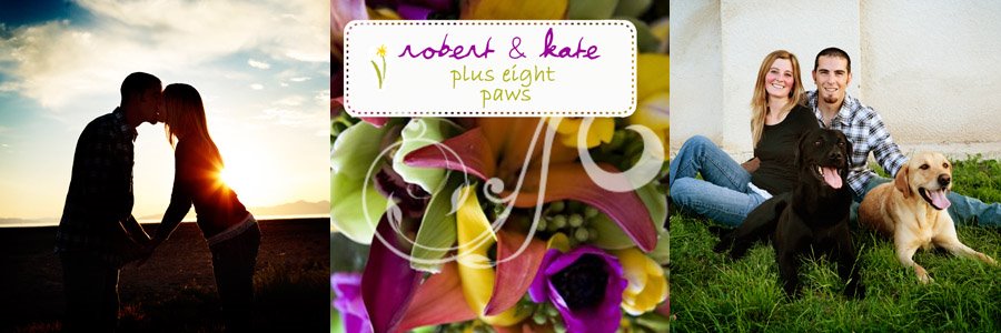 Robert and Kate....plus eight paws