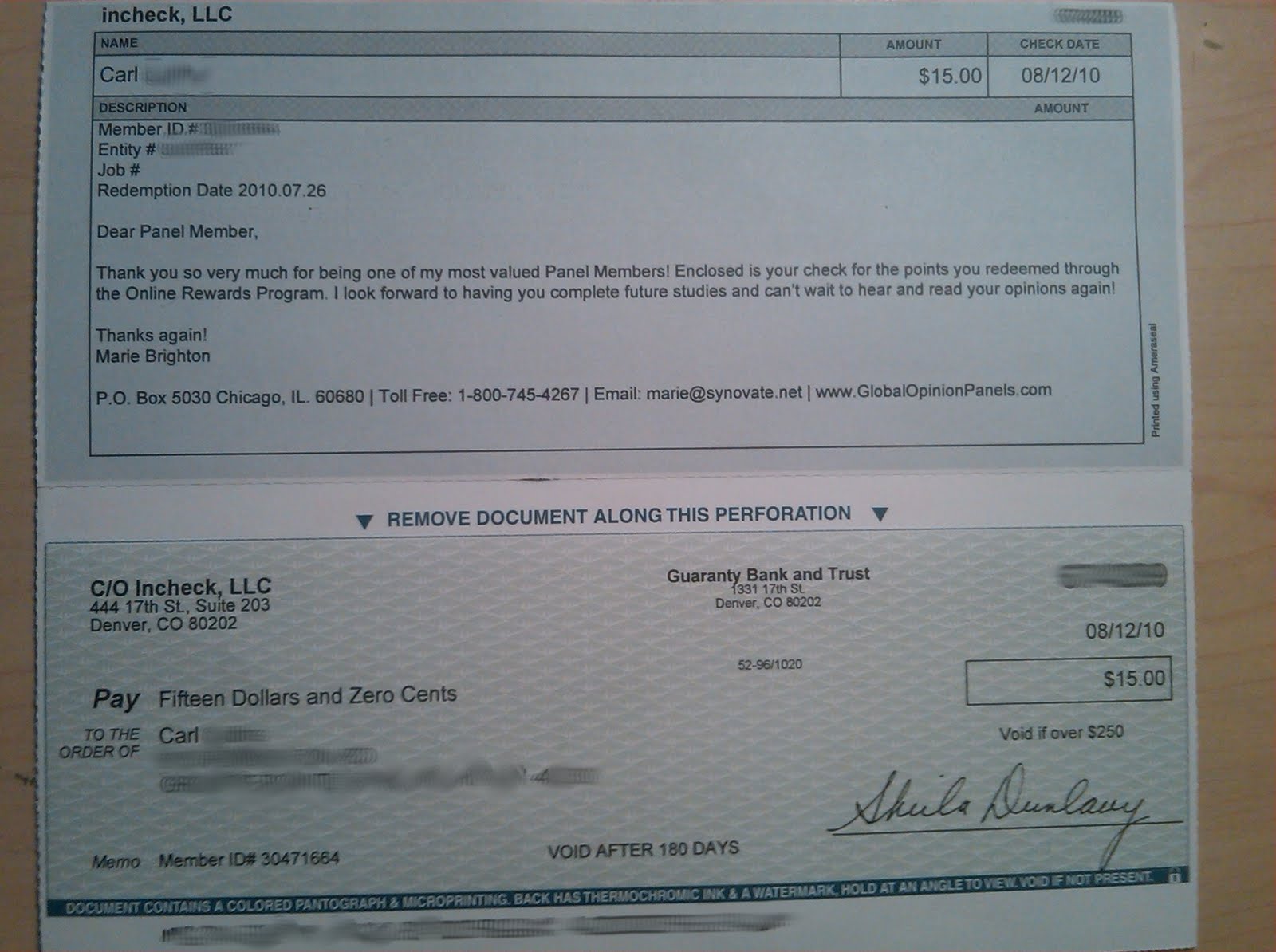 Surveys 4 Money Online Synovate Check 8/12/2010