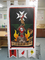 Hand Painted full size Black Templars banner