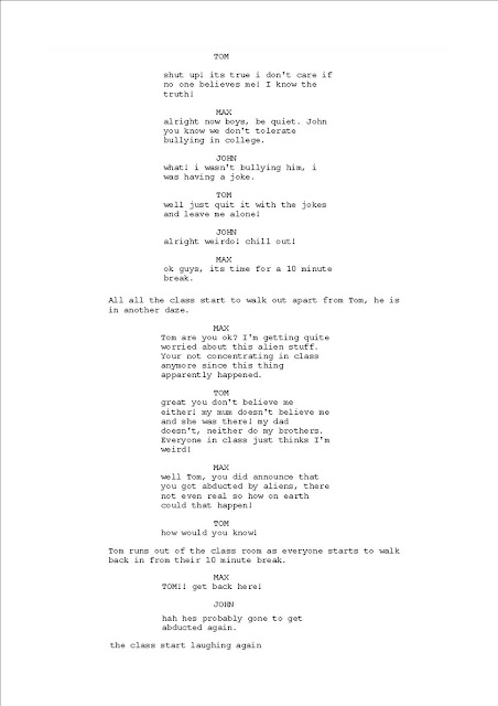 Vanessa Hartney BTEC Media Assignment IG2: My First Draft Script