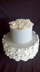 elegant simple cakes cake flowers ruffle gumpaste decorated fondant flower ruffled mix gray sweet weddings cakecentral abi