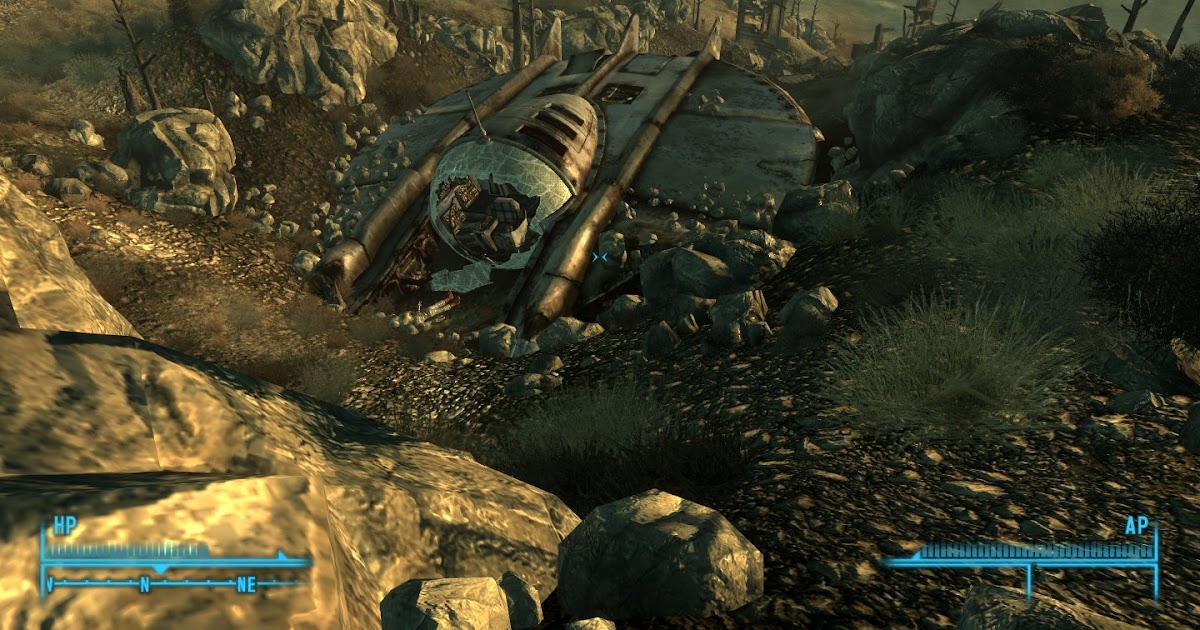 meanwhile-back-in-the-city-fallout-3-alien-ship-alien-blaster-location