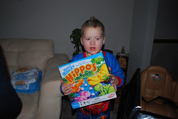 Elijah asked Santa for one thing, and that was Hungry, Hungry Hippo's!!!