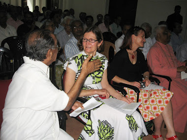 CMS College Great Hall: Abraham with Mrs Deirdre Lea and daughter Anne