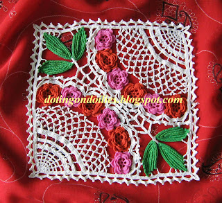 Square crocheted doily | Free patterns