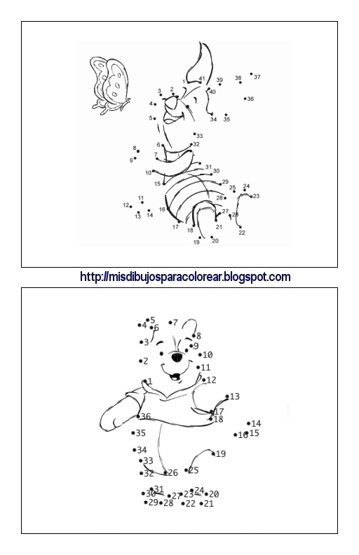 Dibujos para unir con puntos (3ª parte) : Mis dibujos para colorear