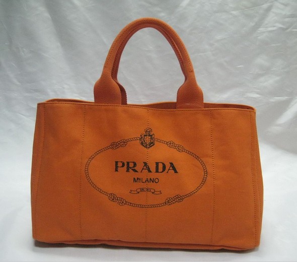 vintage handbags: Summer Prada Canvas Tote Bag For Sale