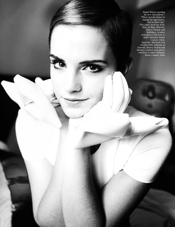emma watson haircut burberry. Fashion: Emma Watson + Vogue
