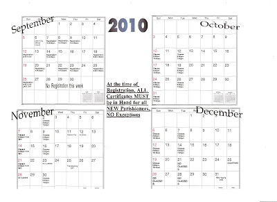 St. Joseph the Worker - Religious Education: Calander for Sept, Oct