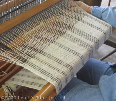 Plain weave shawl in progress Plain weave shawl in progress