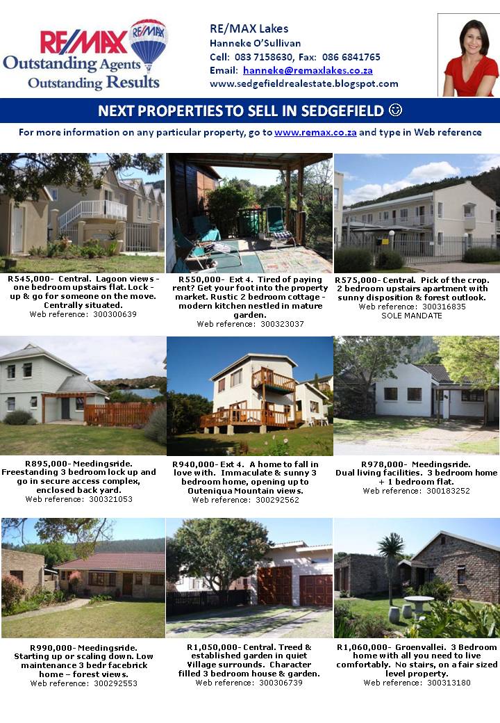 Sedgefield Real Estate Properties for sale in Sedgefield, South Africa