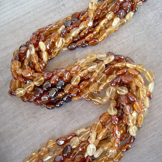 hessonite garnet beads