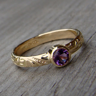 amethyst gold ring