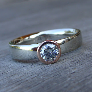 rose gold moissanite