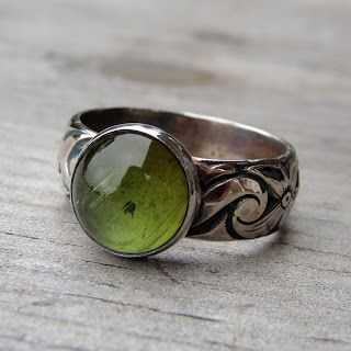 green tourmaline ring