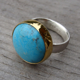 chunky turquoise ring