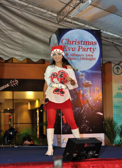 Christmas Eve Party Female Singer Performing