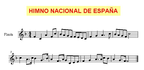Experiencias Monteazahar Himno Nacional De EspaÑa Para Flauta
