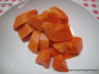 chopped papaya