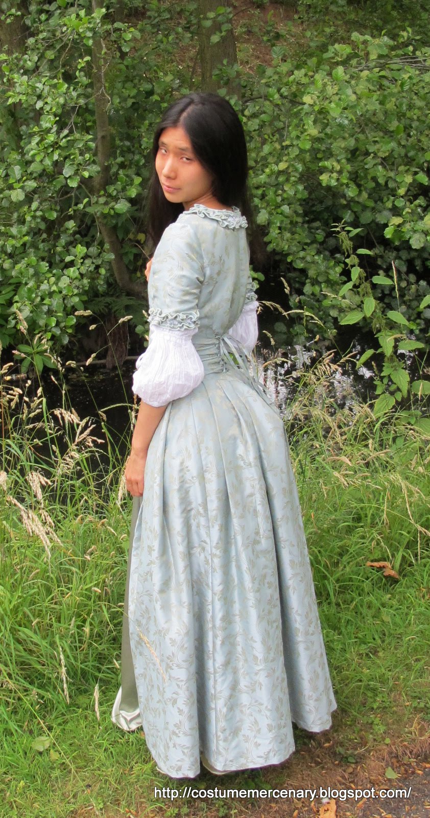 The Costume Mercenary Blue Damask Gown