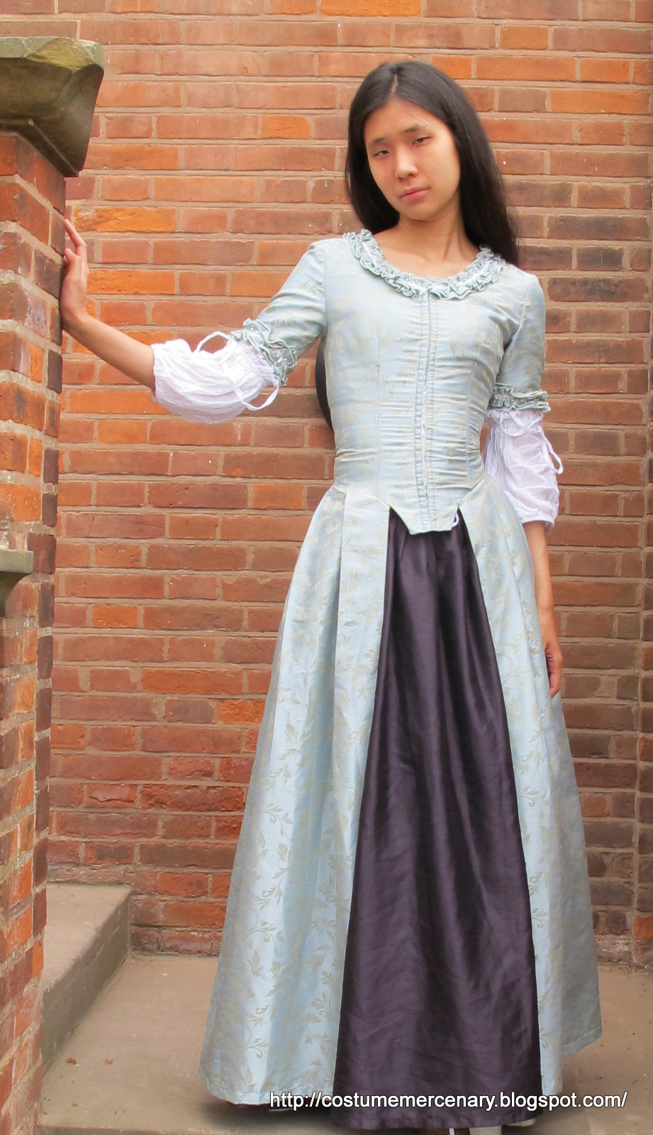 The Costume Mercenary Blue Damask Gown