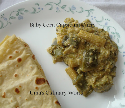 baby corn capsicum curry