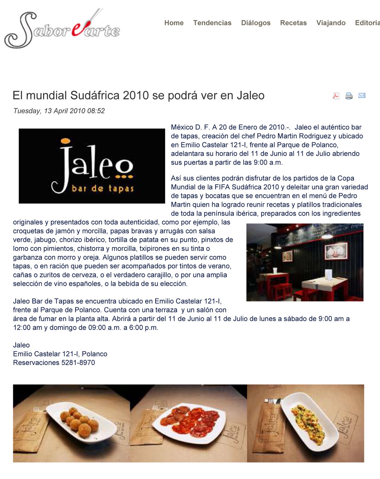 El Jaleo, Bar de Tapas