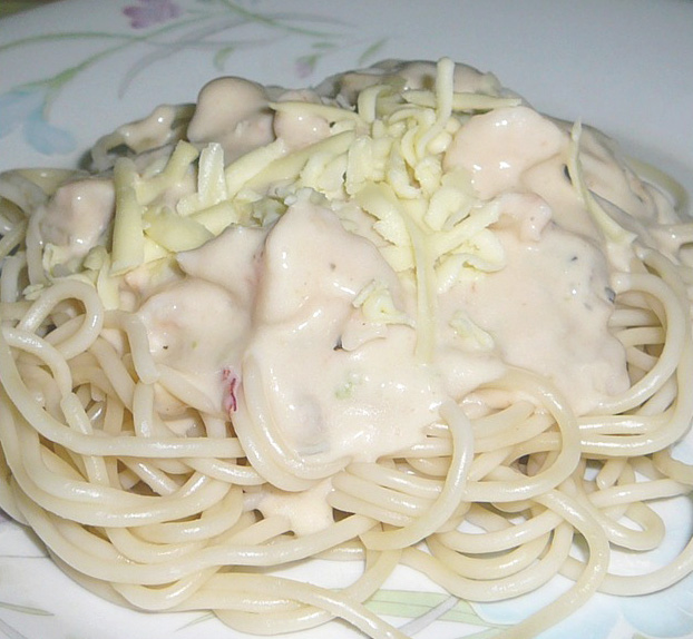 The Filipino Recipes Spaghetti With Clam And Shrimp In White Sauce Recipe Spaghetti With Clam Shrimp In White Sauce