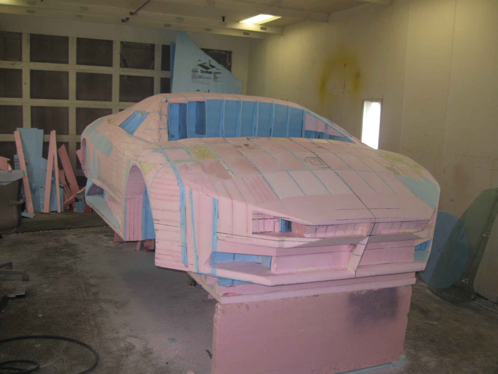 EV on a Shoestring Pink and Blue Styrofoam. That's Snazzy! And, erm