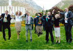 Lots of missionaries jumping with joy