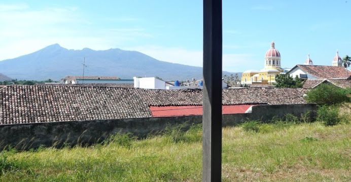 View from monastery in Granada--Mombacho in the background