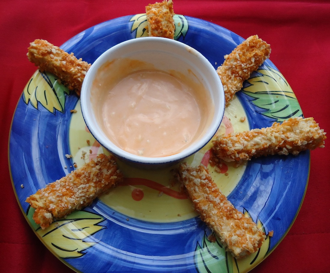 naturally gourmet Meatless Monday Night Football Spicy PankoCrusted Tofu "Hot Wings"