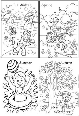 Seasons of the year - Desenhos Para Colorir