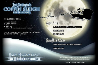 Jack Skellington's Coffin Sleigh with Bone Deer &amp; Zero | Papercraft ...