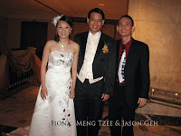 Wedding singer - Jason Geh with the wedding couple Meng Tzee and Fiona