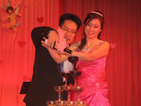 The champagne pouring ceremony