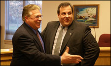 Mayor David Scapicchio and U.S. Attorney Christopher Christie