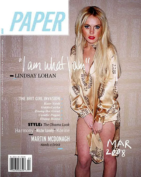 Lindsay Lohan appears on the cover of edgy style magazine Paper