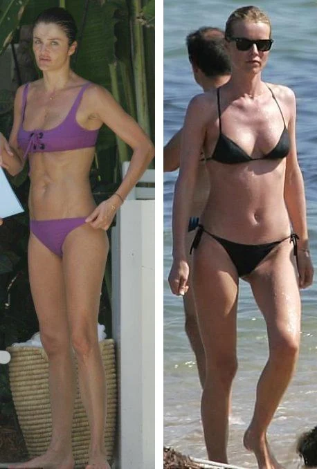 Eva Herzigova and Helena Christensen showed off their incredible bikini bodies