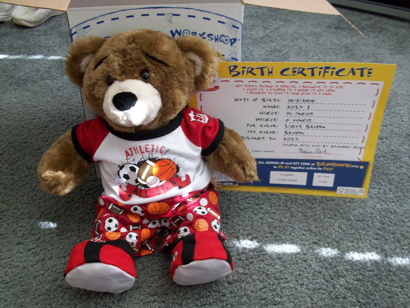 Jason and Courtney Riley's first build a bear