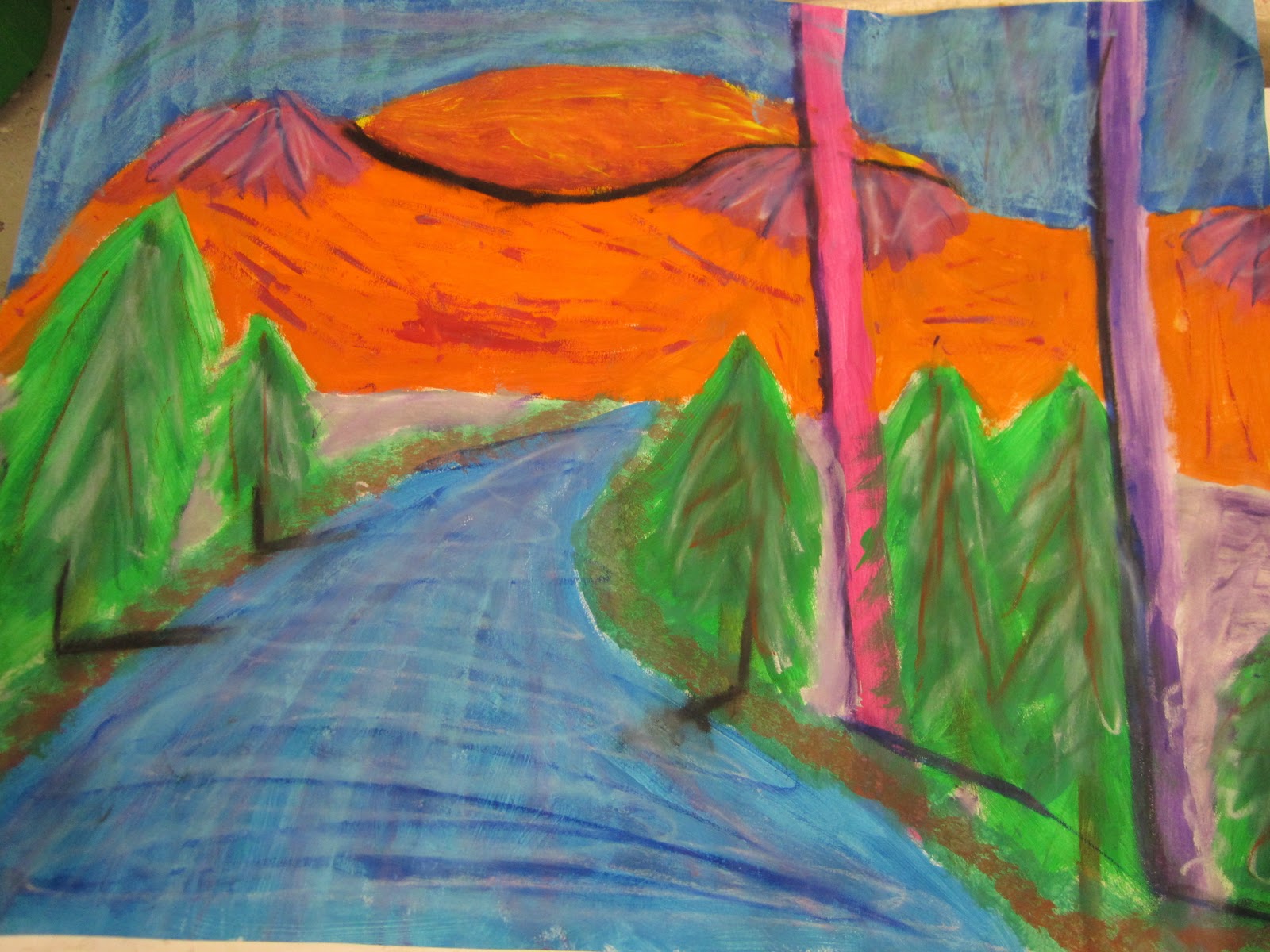 Think Create Art Winter Landscapes 5th Grade