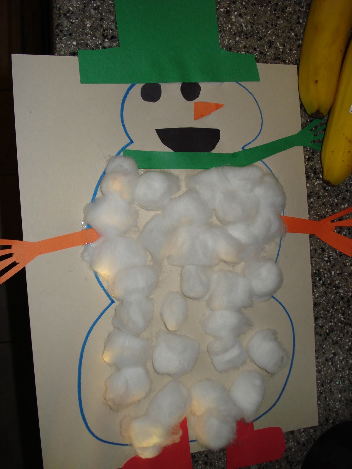 Guaranteed Melt-Proof Cotton-Ball Snowman