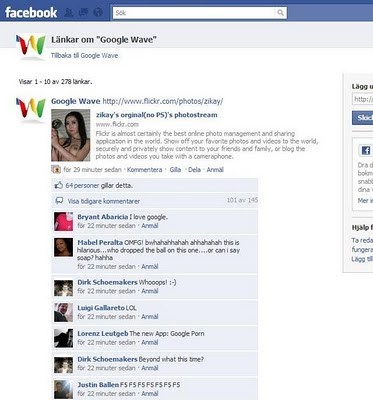 Tanklösheterna: Google Wave blir Google Porn