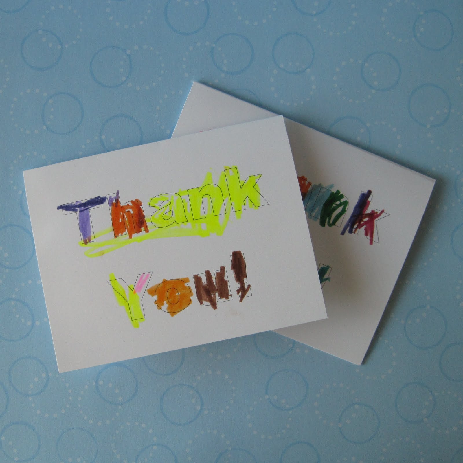 Steph Jacobson Designs: kids thank you cards